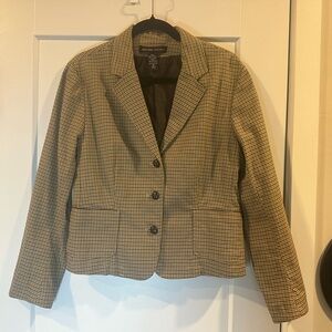 Classic Tan Plaid Women's Blazer